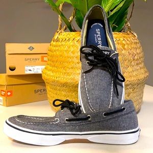 Sperry Halyard Chambray in Black 10.5